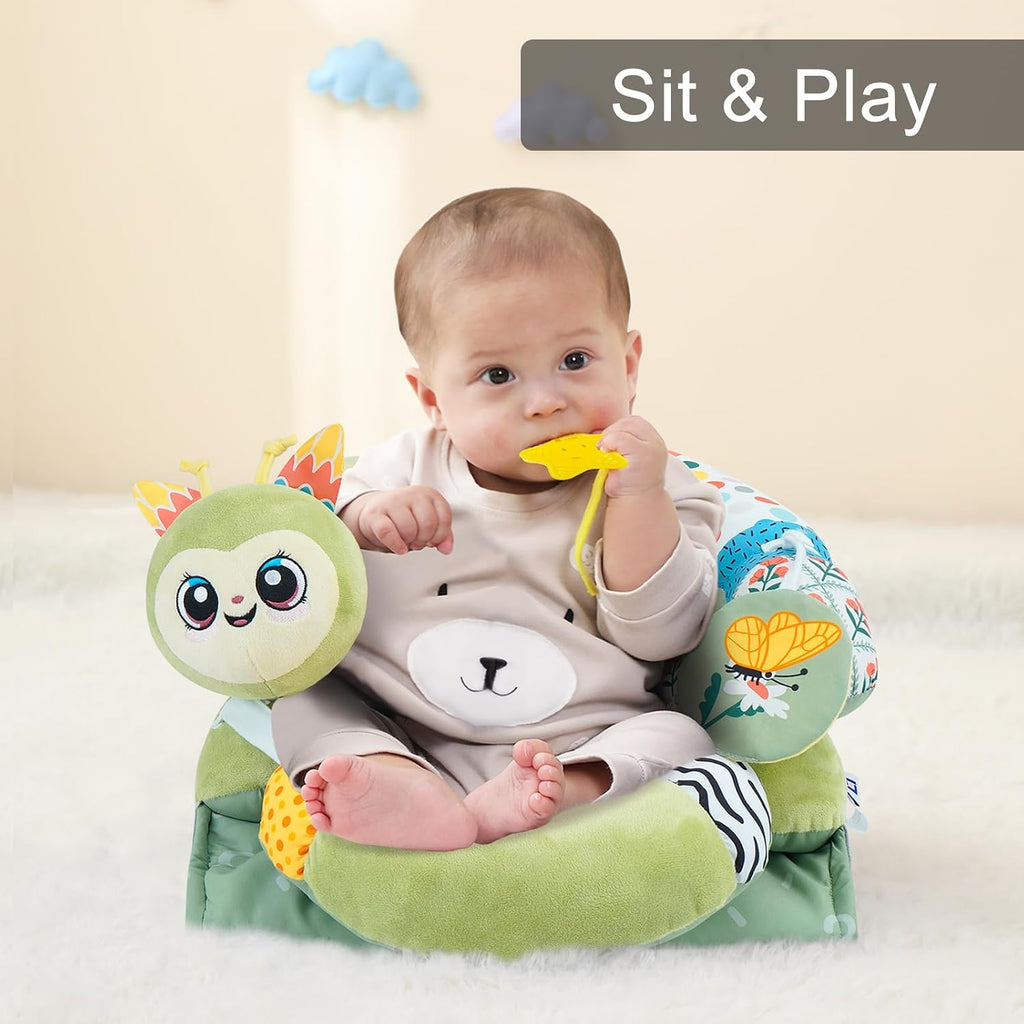 In-1 Tummy Time Mat & Seated Support Pillow,Baby Tummy Time Pillow Support for Newborns and Older Babies