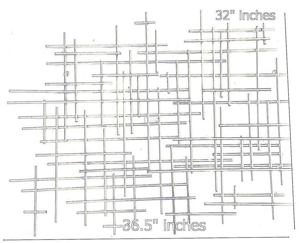 Metal Wall Art Geometric Abstract Modern Contemporary Cross