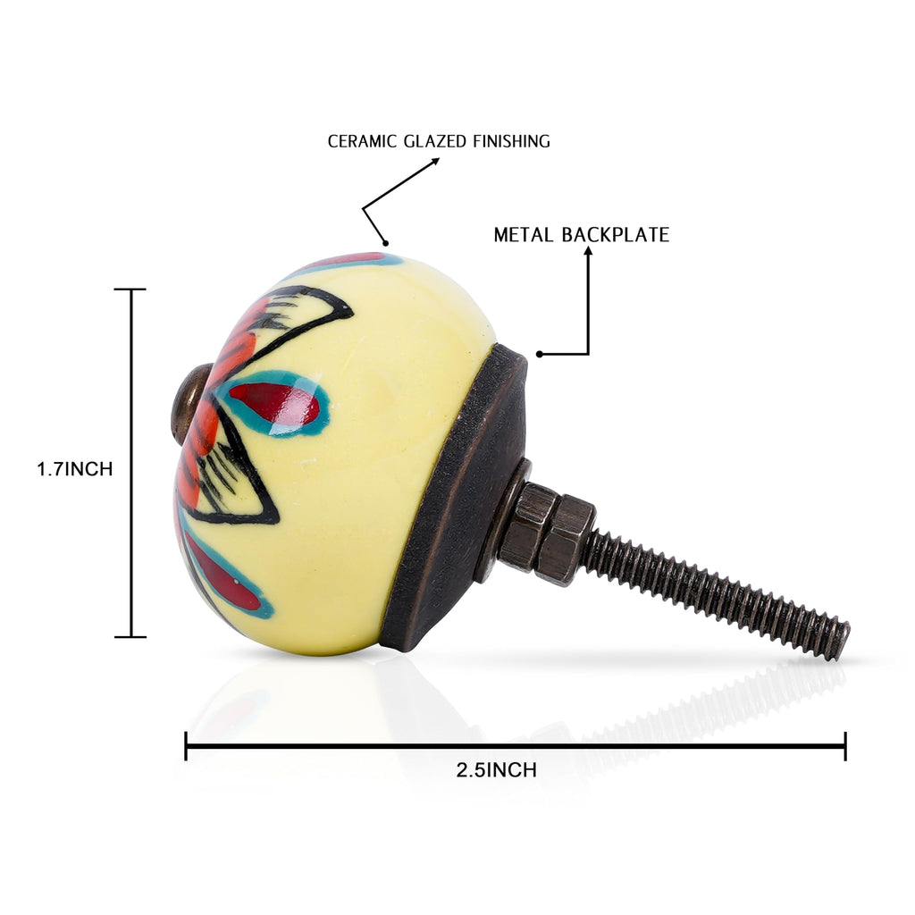 Multicolor Assorted Ceramic Cabinet Knobs Pack of 20