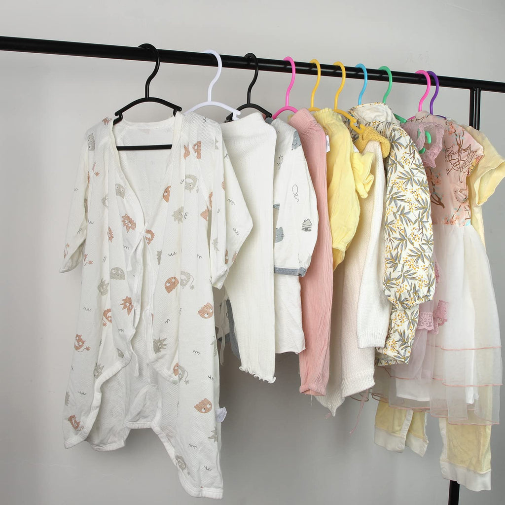 Baby Hangers for Closet 60 Pack White Plastic Baby Hanger Toddler Hangers