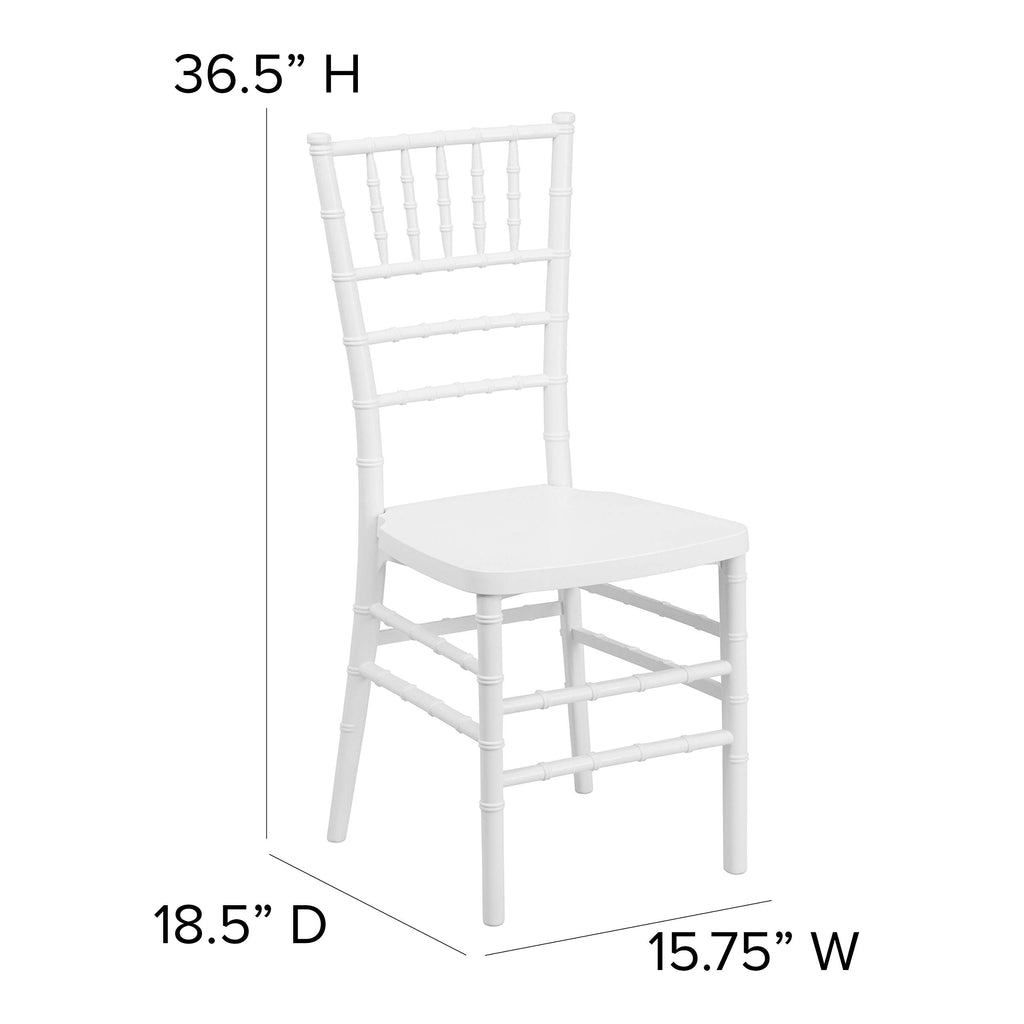 Hercules Premium Resin Stacking Chiavari Chair, White