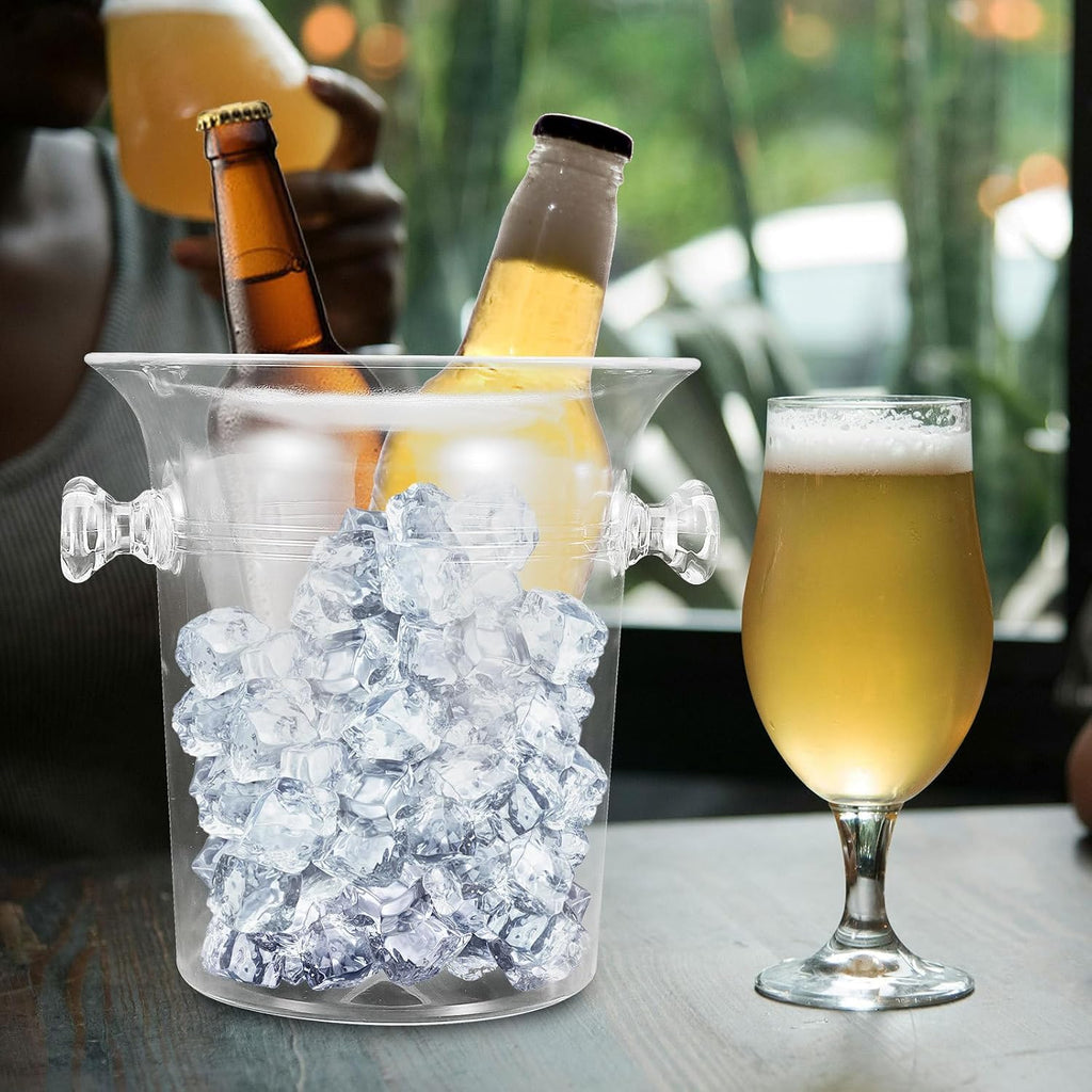 Ice Bucket with Handles Acrylic for Bars and Nightclubs