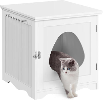 Hidden Cat Litter Box Enclosure Furniture, Side Table Design