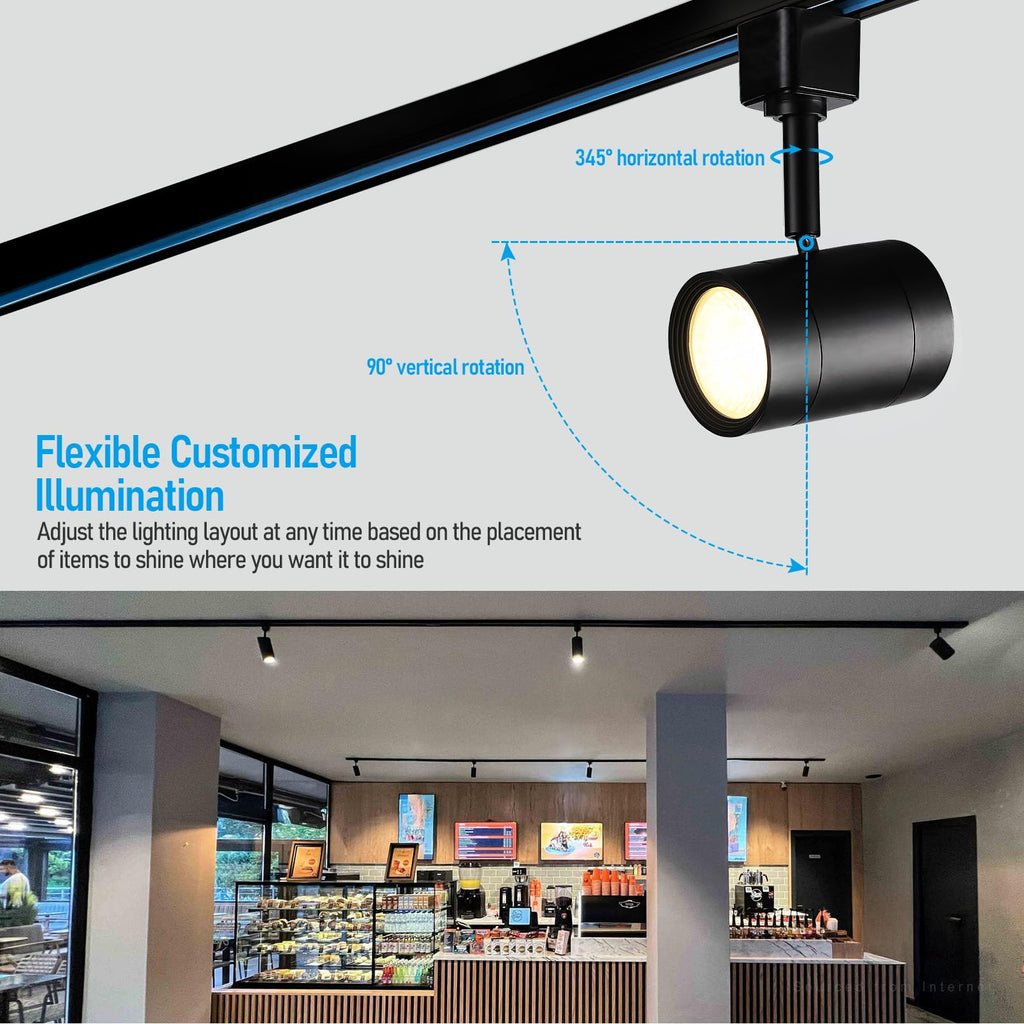 Studio Series 8.5W H Track Lighting Heads, 5CCT, Black