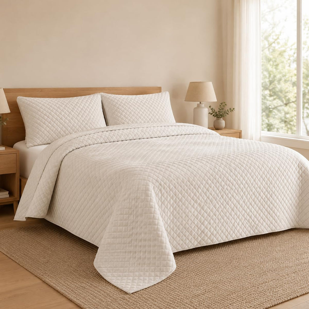 Velvet Oversized King Quilt Set - 120"x128"