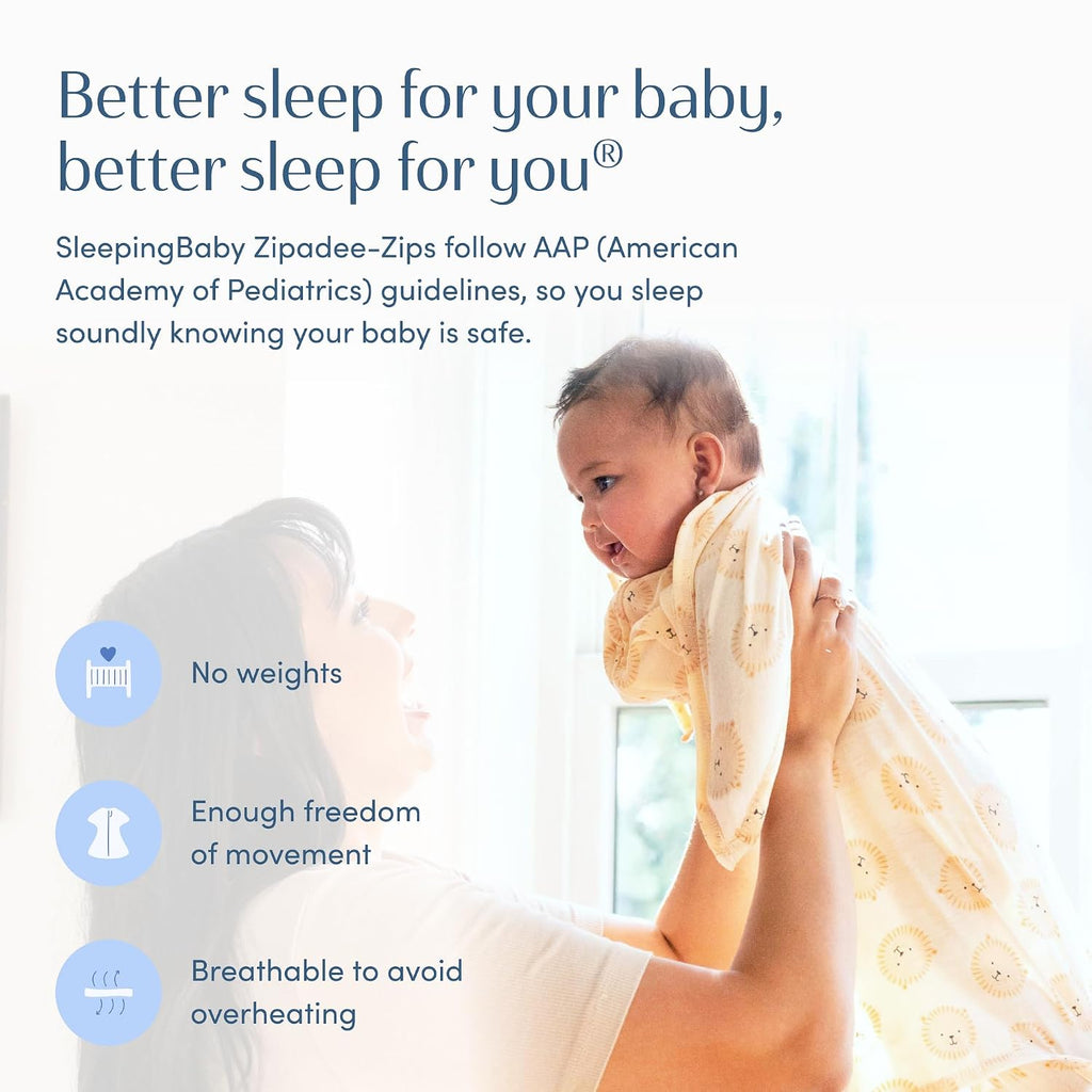 Zipadee-Zip Transition Swaddle - Cozy Baby Swaddle Blanket with Zipper Convenience - Roomy Wearable Blanket for Easy
