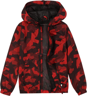 Boys Waterproof Rain Jacket Windbreaker Lightweight Coat Kids Raincoat Outerwear