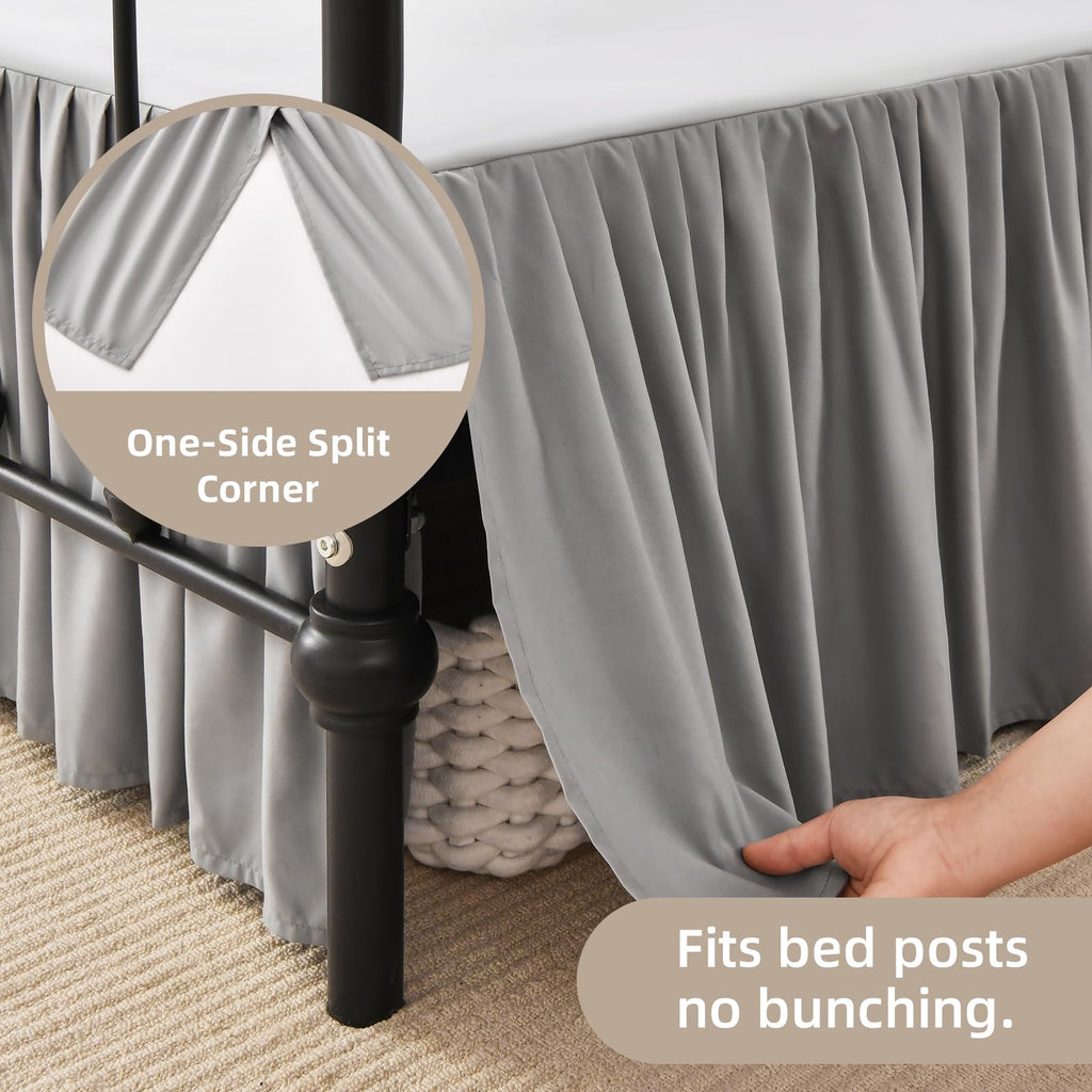 Ruffled Bed Skirt with Split Corners