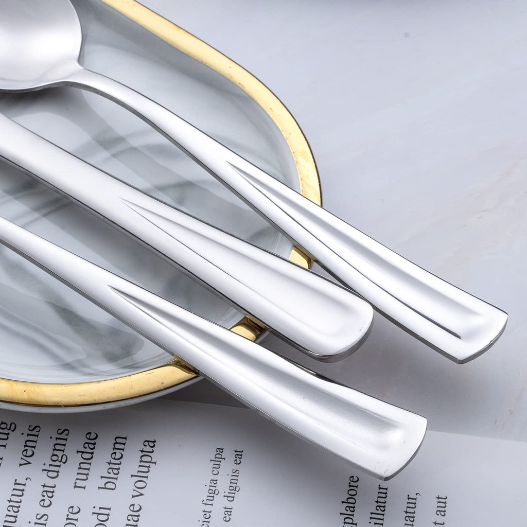 60-Piece Silverware Set for 12, Stainless Steel Flatware Cutlery Set for 12, include Fork, Knife and Spoon Set