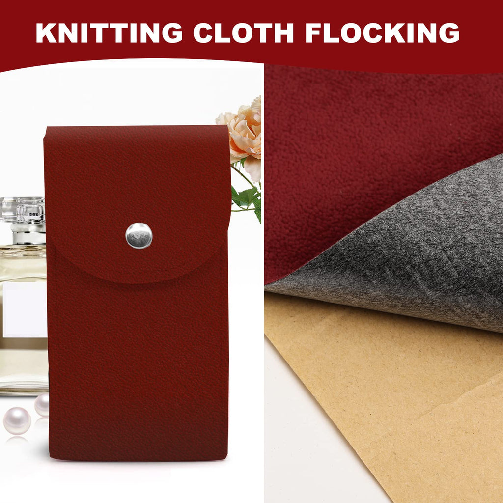 Removable Velvet Flock Self Adhesive Felt Fabric Liner Dark Red Velvet Drawer Liner for Jewelry Drawer Craft Felt