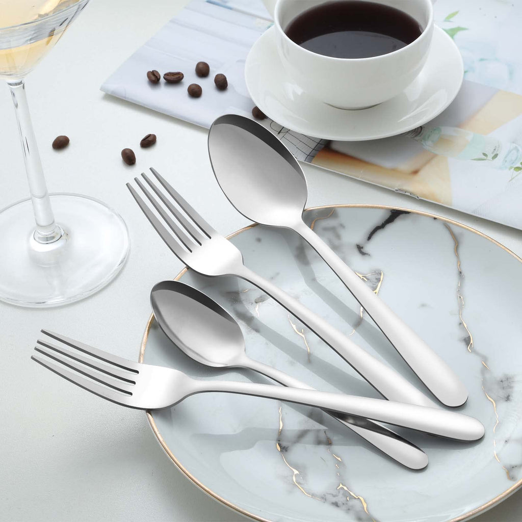 24-Pcs Dinner Forks, 7.1 Inch Forks Silverware, Silverware Forks, Stainless Steel Forks, Mirror Polished Forks