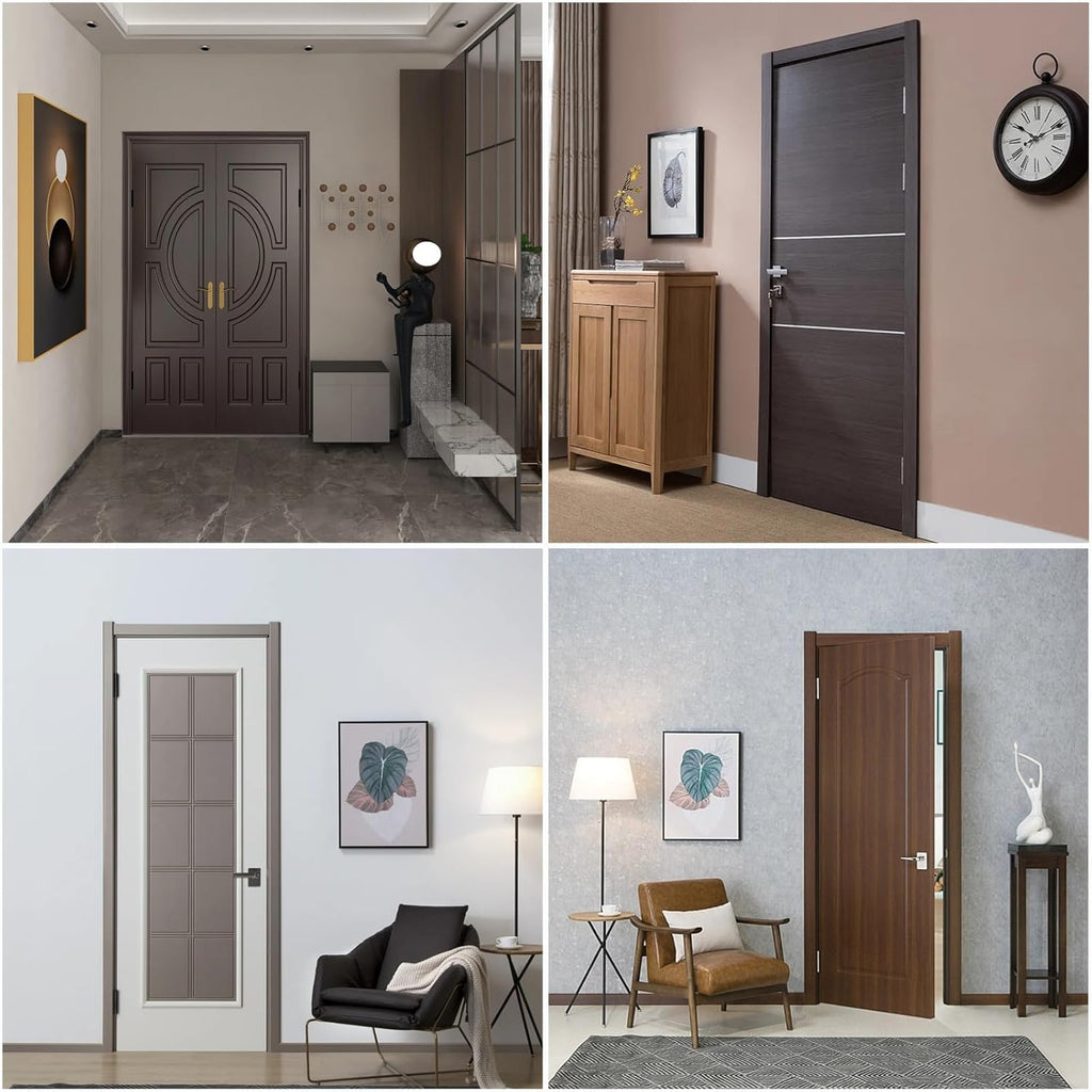 Door Hinge, 3-Pack Matte Black Door Hinges 4-inch Stainless Steel Hinges Ball Bearing Silent Hinge Interior Door