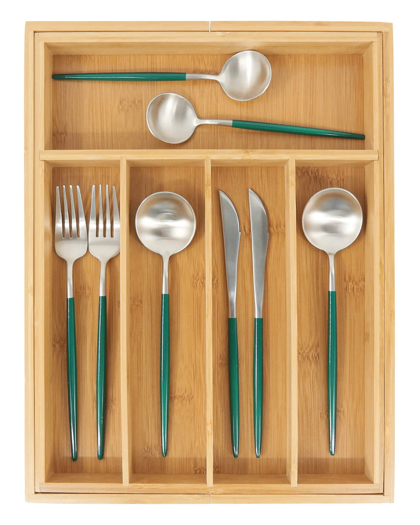 Bamboo Drawer Organizer, Medium, Natural