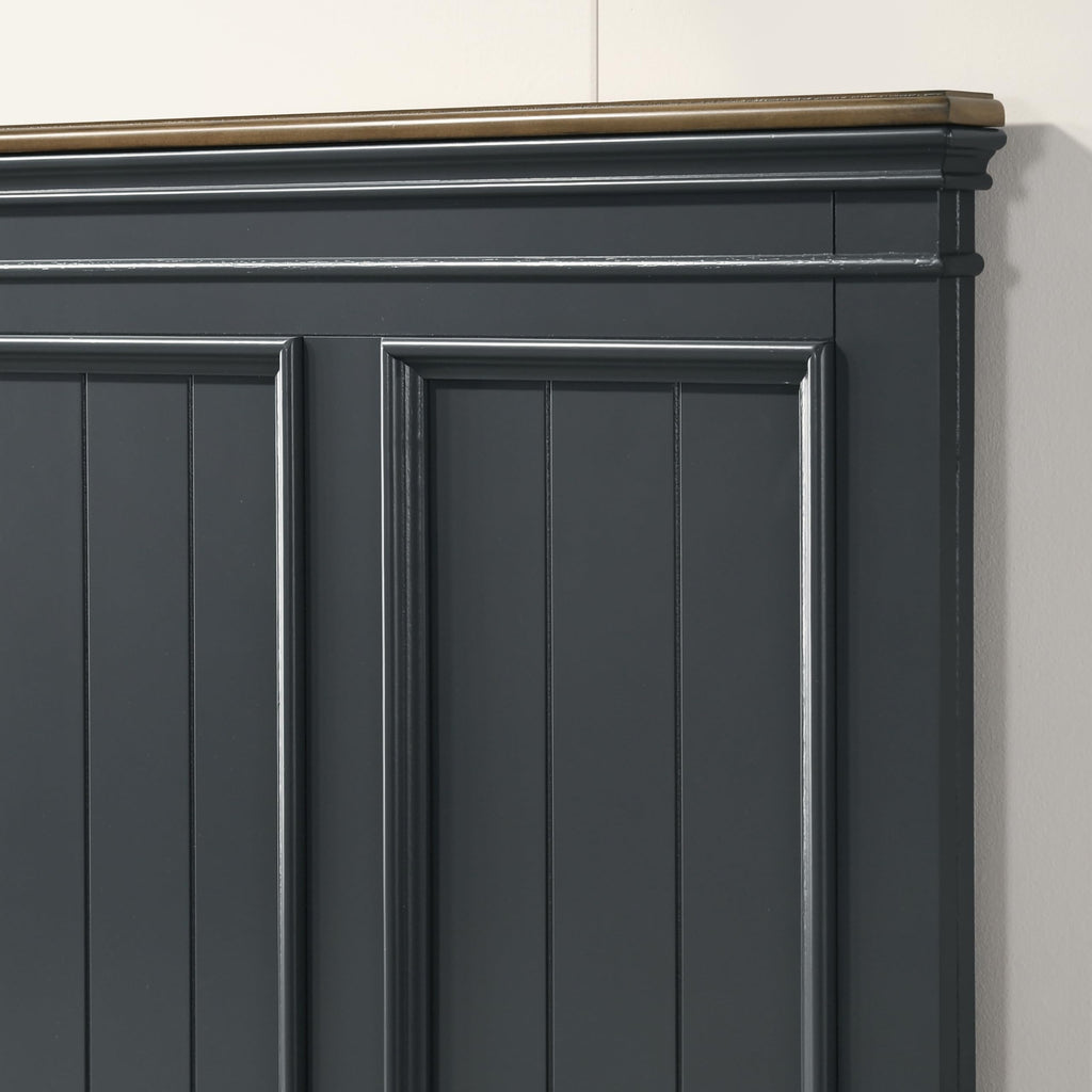 Riverton Shiplap Wood Panel Bed, Slate Blue