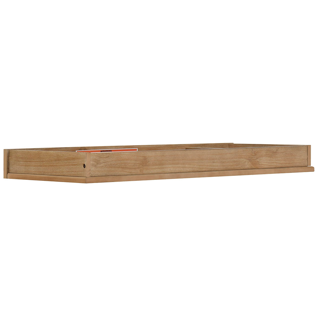 Mini Changing Tray in Barnwood - Solid Wood Dresser Changing Station with Safety Brackets and Storage Compartments