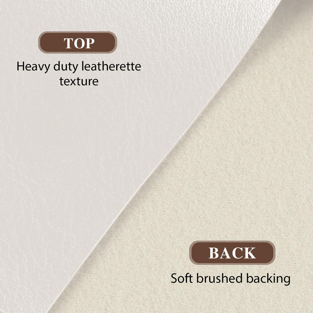 Faux Leather Fabric, Upholstery Fabric 55" x 180", 1.05mm Thick Soft Durable Synthetic Material for Sofa Chairs Bags