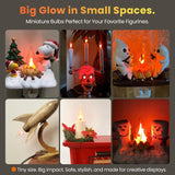 Upgraded Flame Light Bulbs, Compact E12 Chandelier Base Candle Flickering Fire Light Bulb for Halloween Christmas