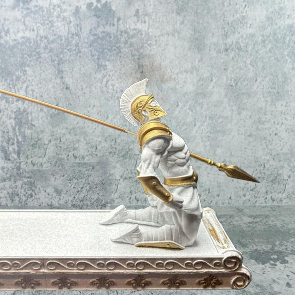 Gladiator Incense Holder - The Fallen Warrior, Funny Incense Burner for Sticks, Indoor/Outdoor Use, Resin Material