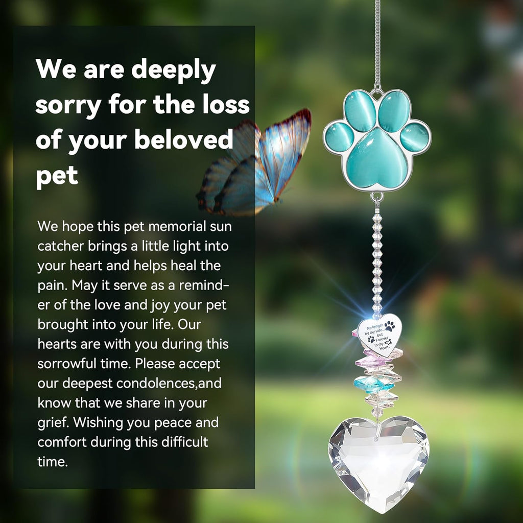Dog Memorial Gifts for Loss of Dog, Pet Sympathy, Dog Memorial Suncatcher