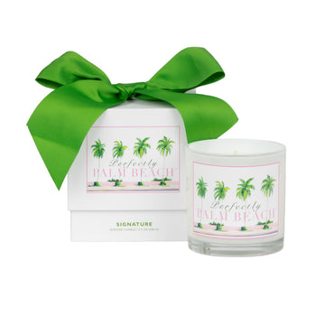 Signature Candle - 7.7oz Luxury Scented Soy Wax Candle with Lemon, Orange & Ocean Breeze Fragrance - 50 Hour Burn