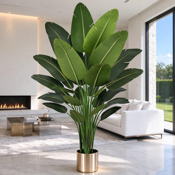 Artificial Bird of Paradise Tree 7FT with 19 Thick Matte Leaves