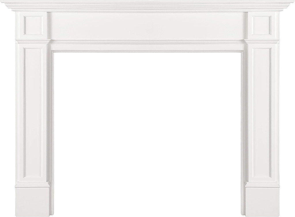 Furniture for Your Fireplace, Premium Grade A MDF Mantel Surround, Crisp White Paint, Interior Opening 48"