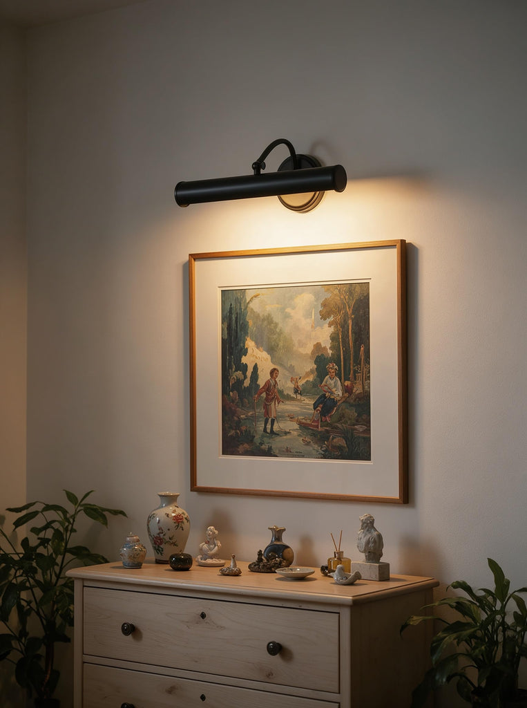 Hardwired Picture Lights for Wall, Black Vintage Lights for Picture on wall,E12 Base,2-Light Gallery Art Lighting
