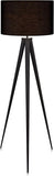 Versanora Romanza Modern LED Tripod Floor Lamp Tall Standing Light with Drum Shade Metal Legs Study 