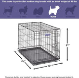 30-Inch iCrate for Medium Breeds, 21-40 lbs, Single Door Folding Dog Crate with Divider Panel