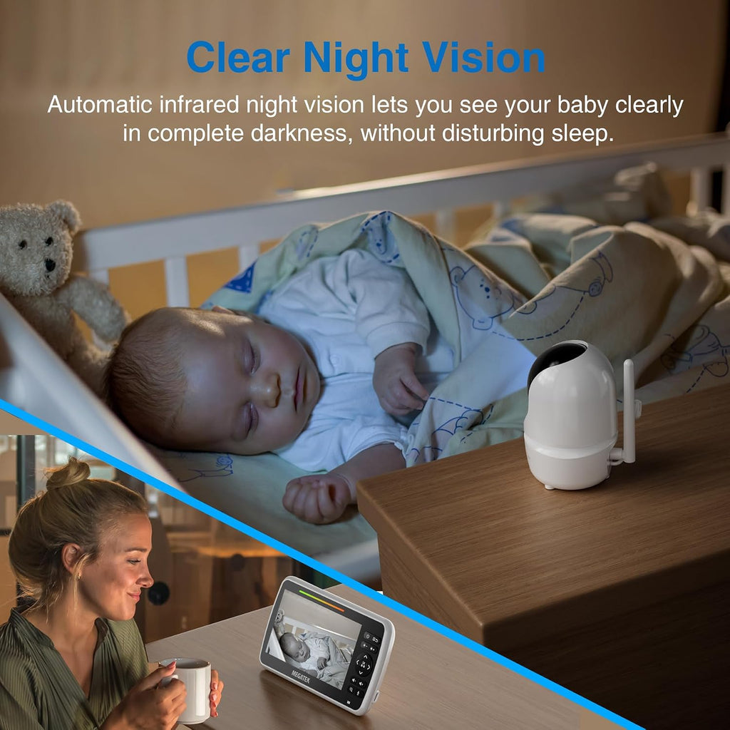 5" Video Baby Monitor with Camera and Audio, No WiFi