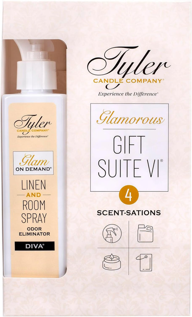 Diva Glamorous Gift Suite VI - (On Demand Room Spary, Glamorous Wash, Jar Candle, Autoglam) - Set of 4