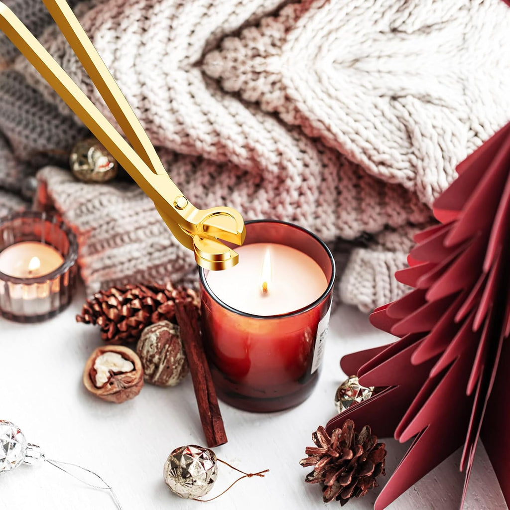 Candle Wick Trimmer, Candle Snuffer and Wick Dipper & Candle Accessory Set, 3 in 1 Candle Care Kit for Candle Lover