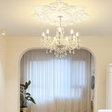 35.4'' Large PU Ceiling Medallion Combination Decorative 2.36'' ID French Style Chandelier Base Ceiling Medallion for