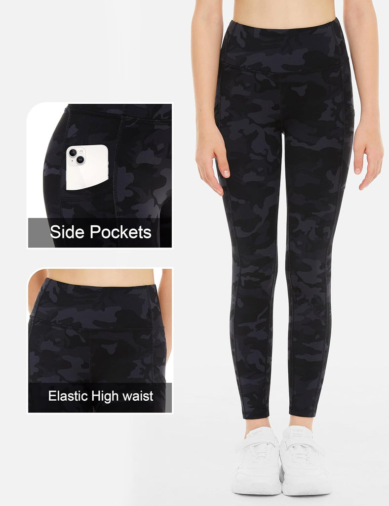 Girls Workout Leggings High Waist Kid Dance Yoga Tight Pants