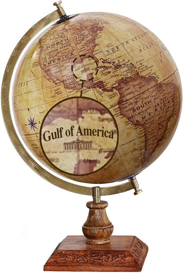 World Globe with - Official Updated Earth Globe Replacing Gulf of Mexico - Geographic Educational Map for Desk