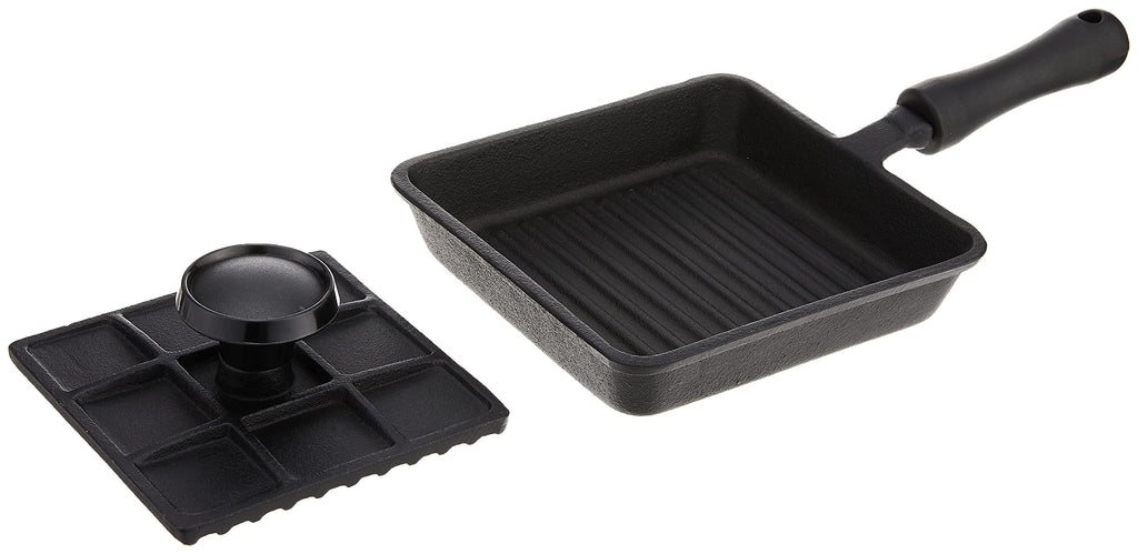 Mini Cast Iron Panini Pan with Press, 5.9 IN, As Shown
