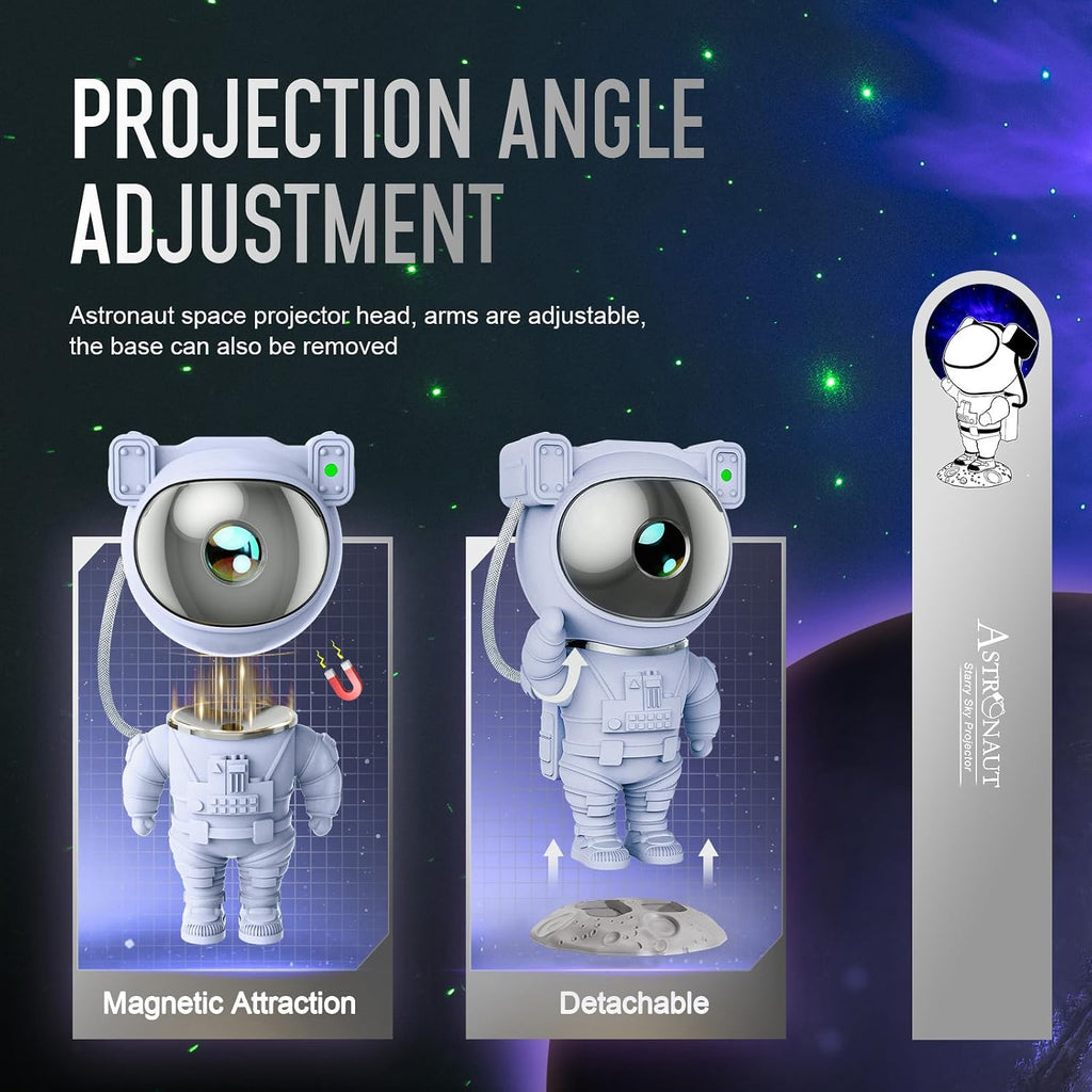 Astronaut Galaxy Projector Night Light - Star Projector Galaxy Light with Nebula Effects & Timer, Astronaut Space
