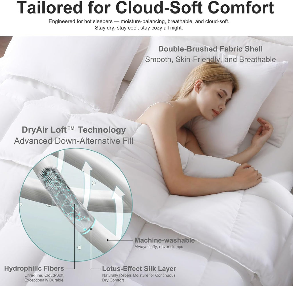 Comforter Set - Reversible Dual Color - Goose Down Alternative