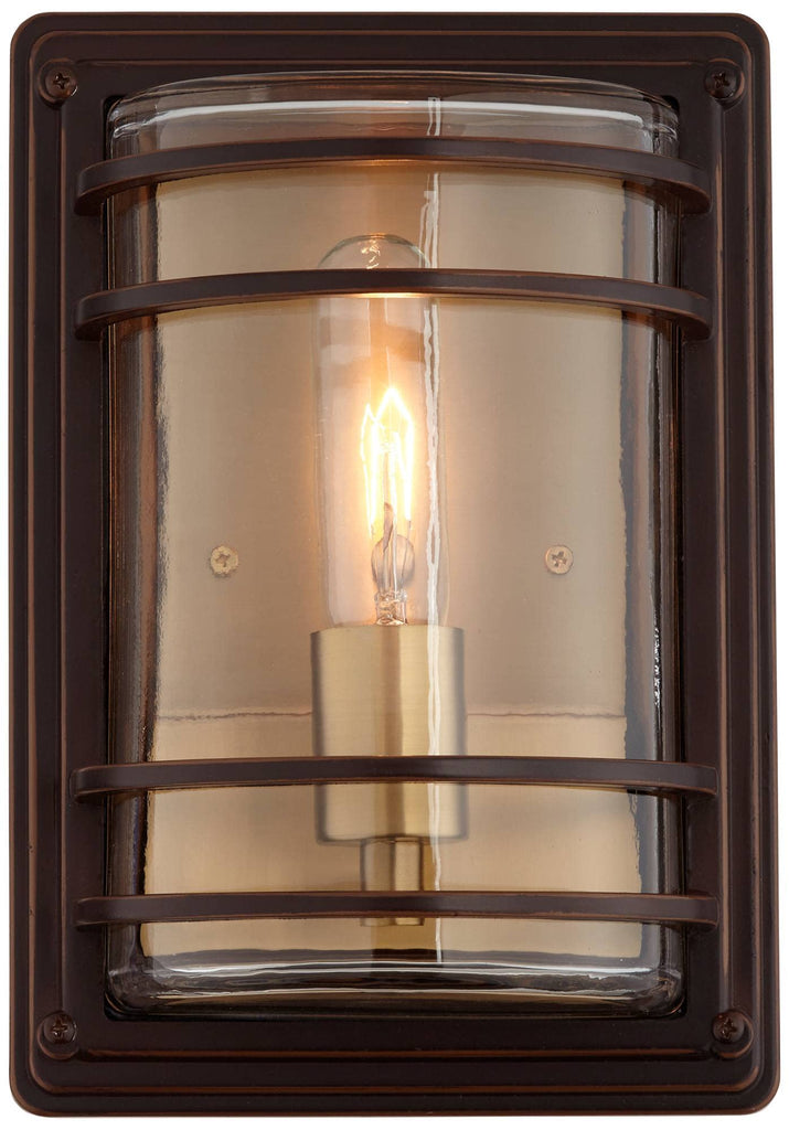 Habitat 11" High Bronze Rustic Outdoor Wall Light Fixtures Set of 2
