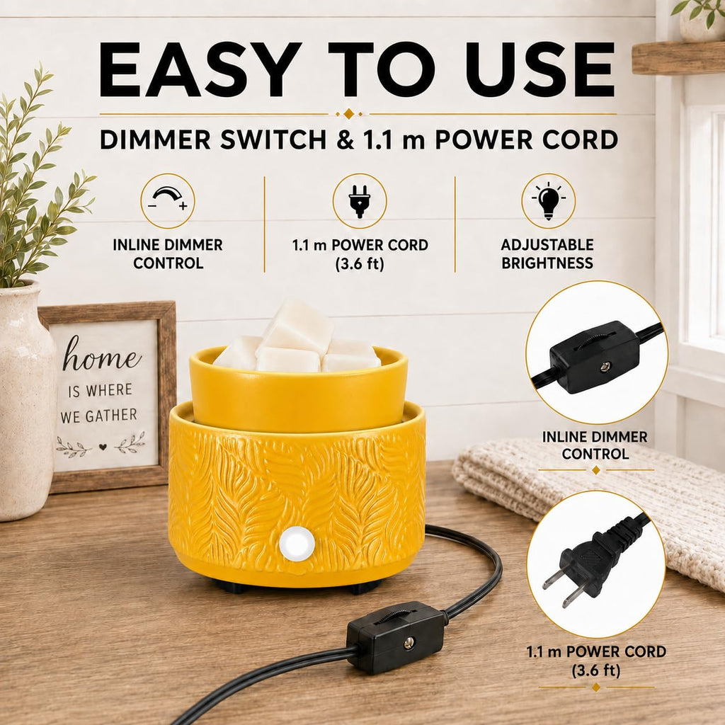 Ceramic Wax Melt Warmer 4-in-1 Electric Scented Candle Wax Burner