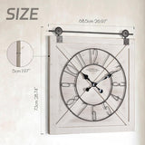 Oakrain Rustic Large Wall Clock, Classic Vintage Hanging Clock