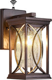 Oil Rubbed Bronze Porch Light Dusk to Dawn Outdoor Wall Lantern Small Modern Exterior Light Fixture Aluminum with