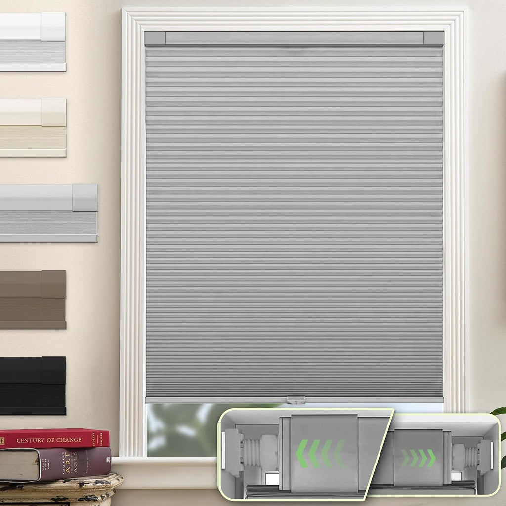Dual Tension Rod Blinds No Tool No Drill Cellular Shades Windows