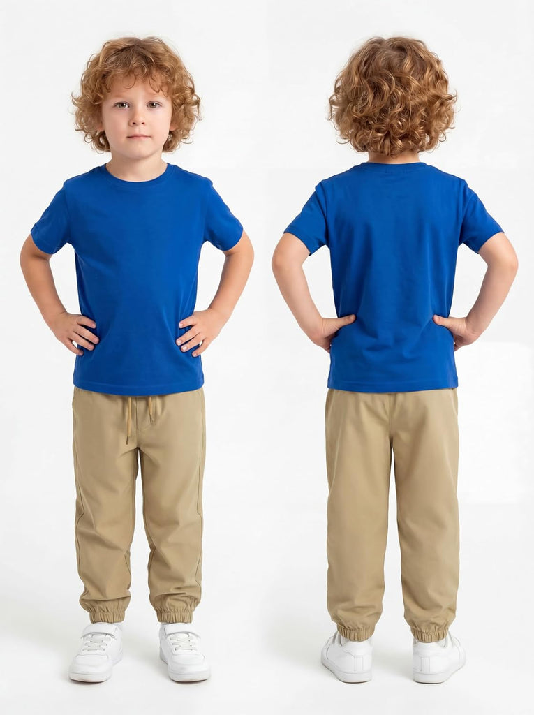 2 Pack Toddler Boys Jogger Pants Uniform Pants for Kids