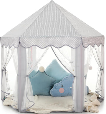 Princess Tent Girls Large Playhouse Kids Castle Play Tent with Star Lights Gift Toy for Children Indoor and Outdoor