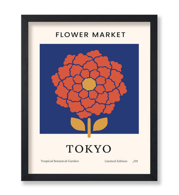 Master Tokyo Print - Flower Market Poster - Japan - Chic Boho Floral Wall Design - Modern & Trendy - Aesthetic