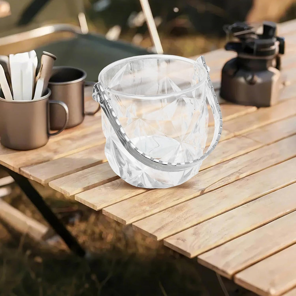 Portable Plastic Ice Bucket with Tongs Events