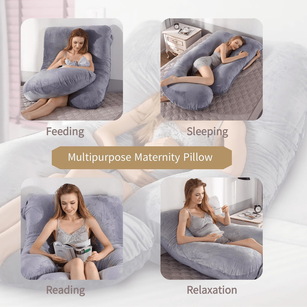 60 Inch Full Body Pregnancy Pillows for Sleeping Cooling Pregnancy Pillow,U Shaped Pregnancy Body Pillow,Maternity