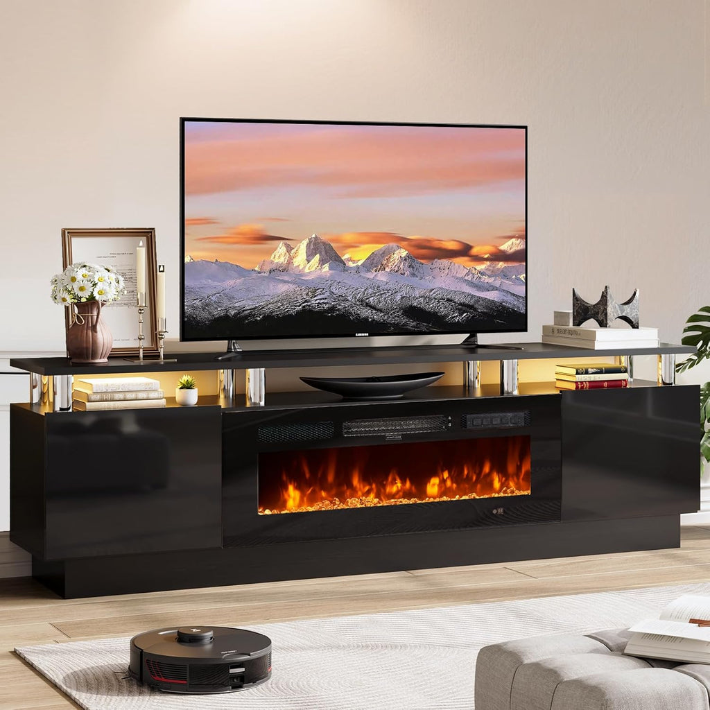 70" TV Stand for Living Room, Modern Entertainment Center & Media Console, Fits TVs up to 80", Storage Cabinet with