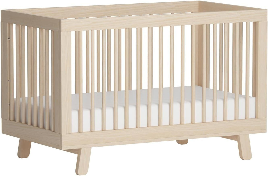 Hudson 3-in-1 Convertible Baby Crib ,Washed Natural | GREENGUARD Gold Certified Wooden Crib - Converts to Toddler Bed